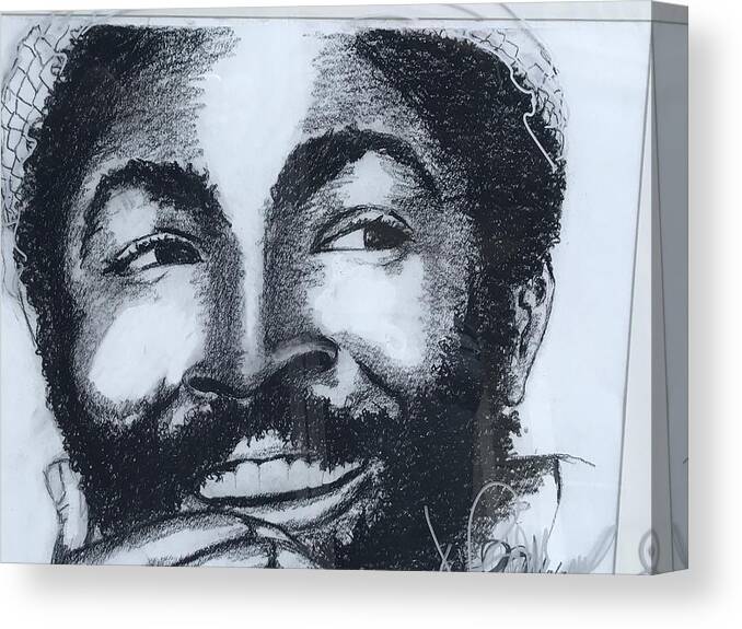  Canvas Print featuring the drawing Smile by Angie ONeal