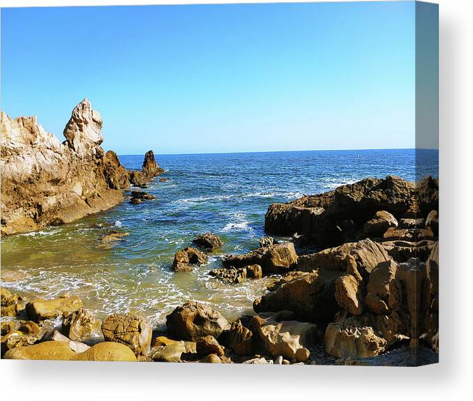 Ocean Canvas Print featuring the photograph Smooth Rock Waters by Marcus Jones
