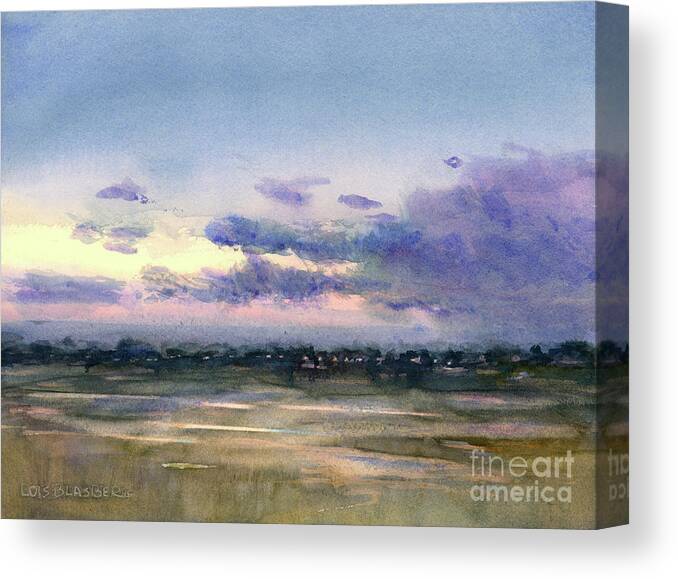 Seascape Canvas Print featuring the painting Sound Side by Lois Blasberg