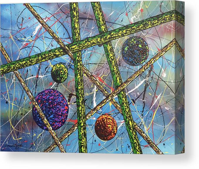 Abstract Canvas Print featuring the painting Spheres #5 by Micah Guenther
