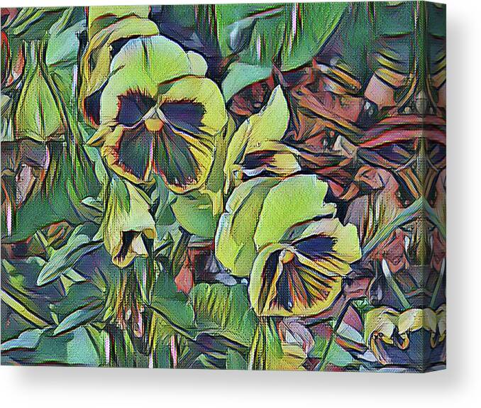Flowers Canvas Print featuring the mixed media Springtime Flowers by Christopher Reed