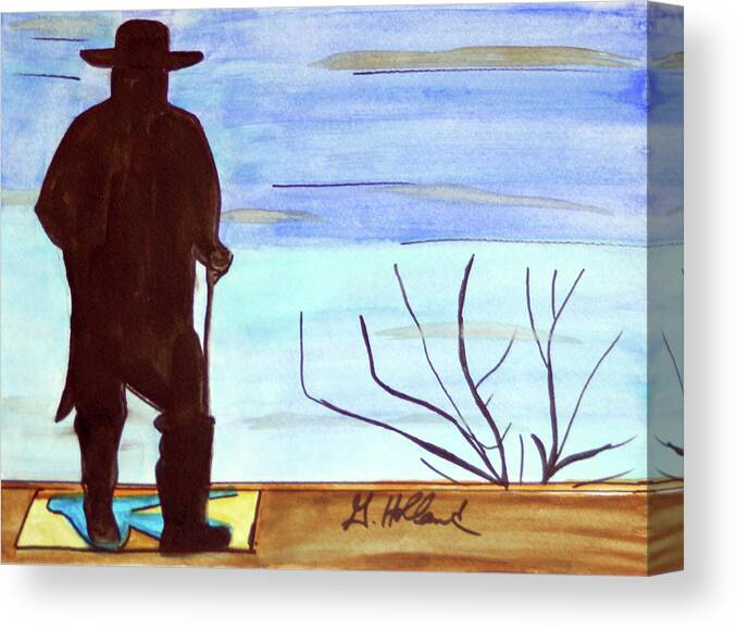 Great Musician Canvas Print featuring the painting Stevie Ray by Genevieve Holland