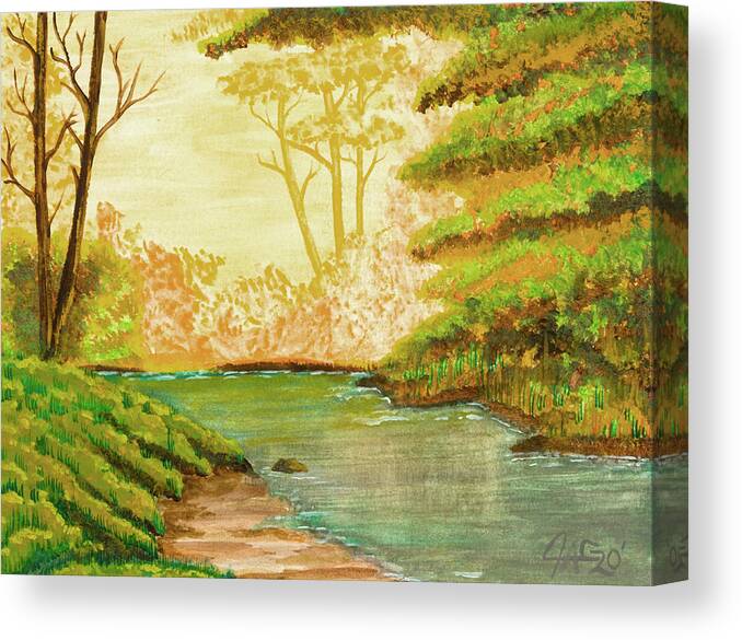 Art Canvas Print featuring the painting Still Creek by The GYPSY