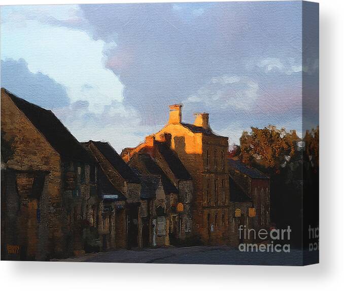 Stow-in-the-wold Canvas Print featuring the photograph Stow Street by Brian Watt