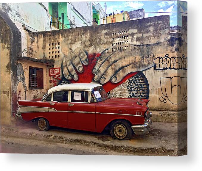 Cuba Canvas Print featuring the photograph Out of Order by Kerry Obrist