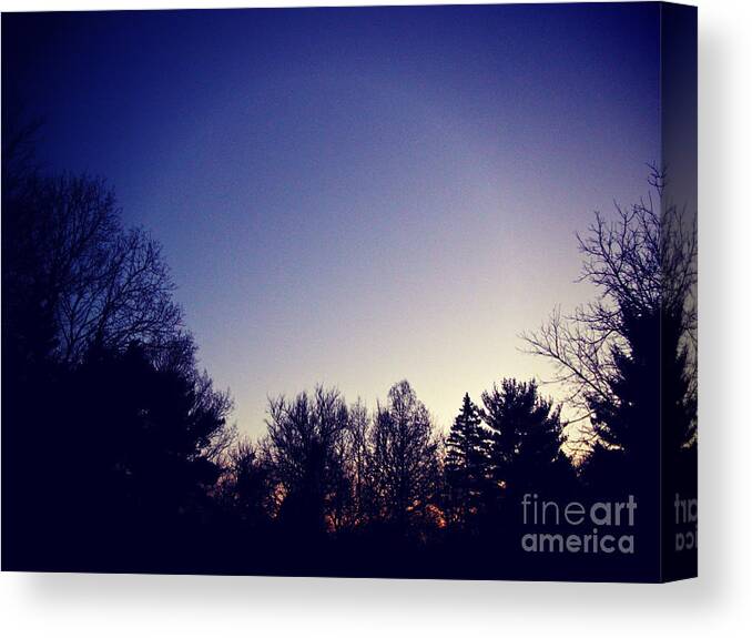Landscape Photography Canvas Print featuring the photograph Sunrise After the Blue Hour by Frank J Casella