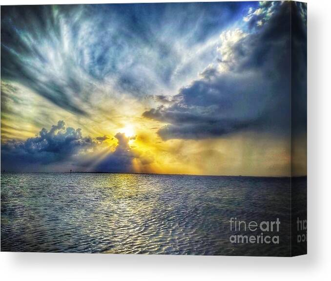 Sunset Canvas Print featuring the photograph Sunset Beauty by Claudia Zahnd-Prezioso