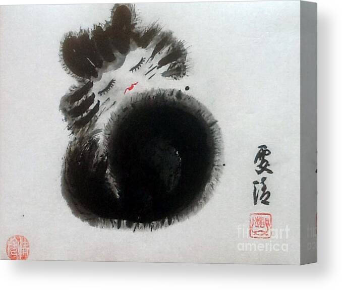 Cat Canvas Print featuring the painting Sweet Cat by Carmen Lam