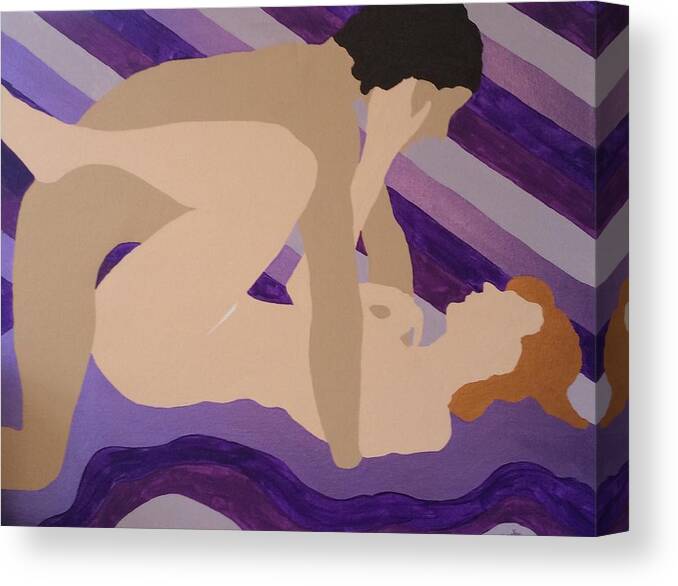 Man Canvas Print featuring the painting Tenderness by Erika Jean Chamberlin