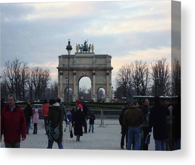 Arch Canvas Print featuring the photograph The Arch in Paris by Roxy Rich