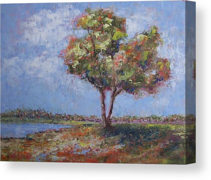 Tree Canvas Print featuring the painting The Casual Observer by Karren Case