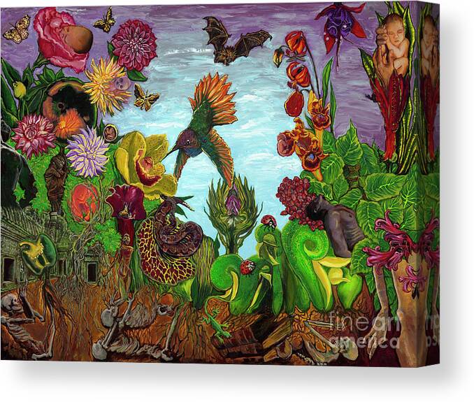 Garden Canvas Print featuring the painting The Garden by Emily McLaughlin