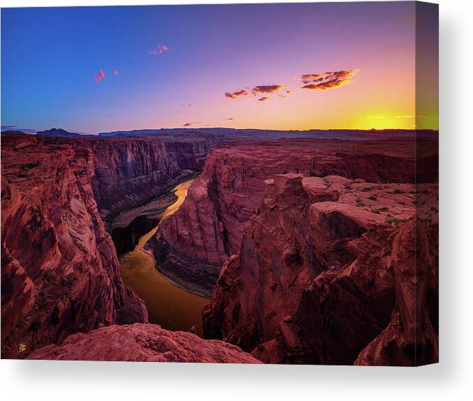 50s Canvas Print featuring the photograph The Golden Canyon by Edgars Erglis