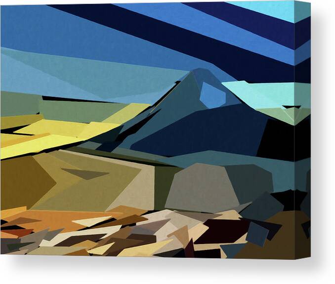  Canvas Print featuring the digital art The Mountain by David Hansen