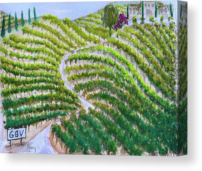 Watercolor Canvas Print featuring the painting The Road to GBV by Roxy Rich