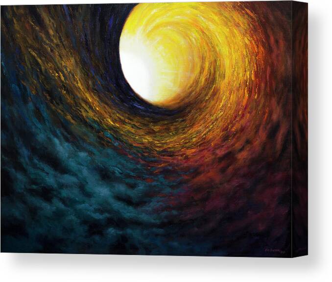 Abstract Art Canvas Print featuring the painting The Vortex by Kim Lockman