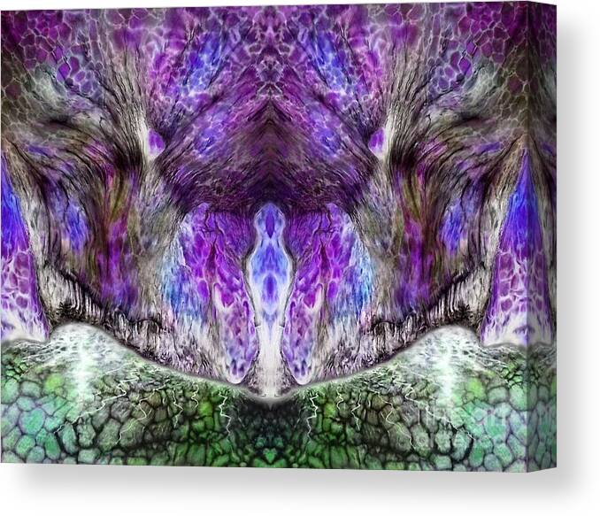 Purple Canvas Print featuring the digital art The Zoo by David Neace CPX