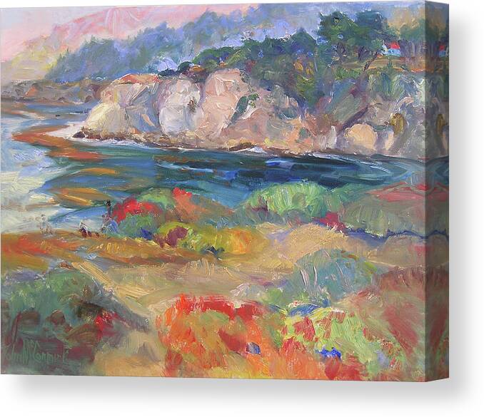 Timber Cove Canvas Print featuring the painting Timber Cove in Fall by John McCormick