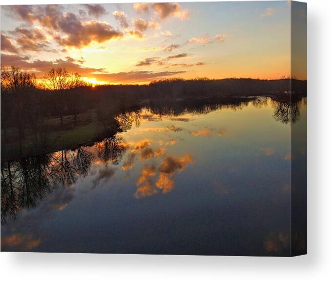  Canvas Print featuring the photograph Tinkers Creek Park by Brad Nellis