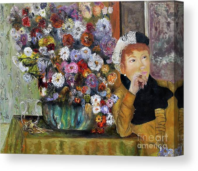 Impressionist Canvas Print featuring the painting Tribute to Degas by Anitra Boyt