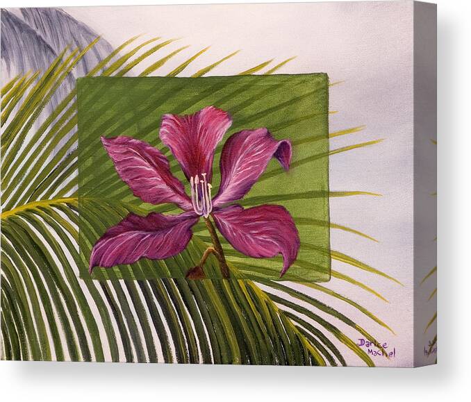 Flower Canvas Print featuring the painting Tropical Flower by Darice Machel McGuire