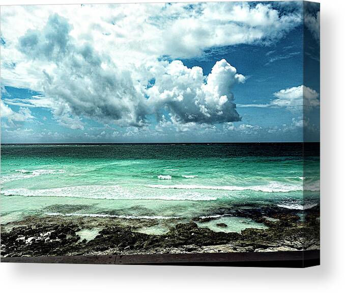 Druified Canvas Print featuring the photograph Tulum Beach by Rebecca Dru