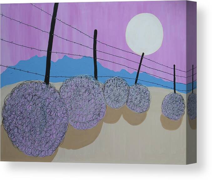 Bold Canvas Print featuring the painting Tumbleweed Journey by Ted Clifton