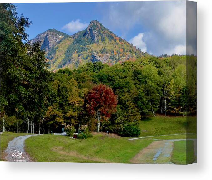  Canvas Print featuring the photograph Twin Peaks - Grandfather Mountain by Meta Gatschenberger