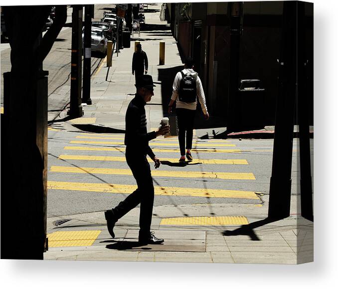 Street Photography Canvas Print featuring the photograph Two creams by J C