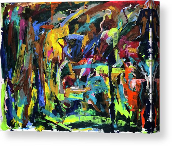 Abstract Canvas Print featuring the painting Untitled 1125 by Buffalo Bonker