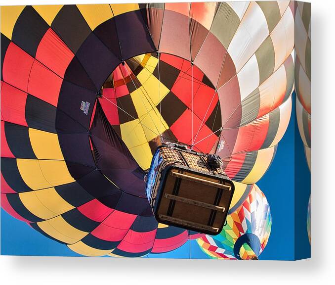 Hot Air Balloons Canvas Print featuring the photograph Up, up and Away AIBF 4 by Segura Shaw Photography