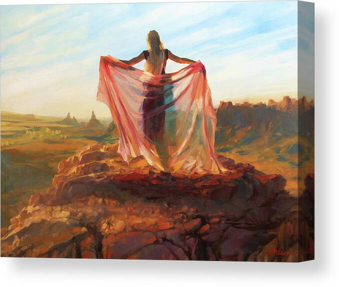 Southwest Canvas Print featuring the painting Valley of the Goddess by Steve Henderson