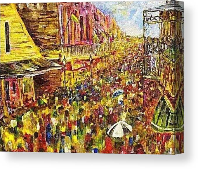 French Quarter Canvas Print featuring the painting Veaux Carre by Julie TuckerDemps