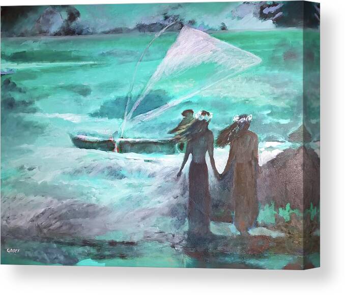 Hawaii Canvas Print featuring the painting Vento Alle Hawaii by Enrico Garff
