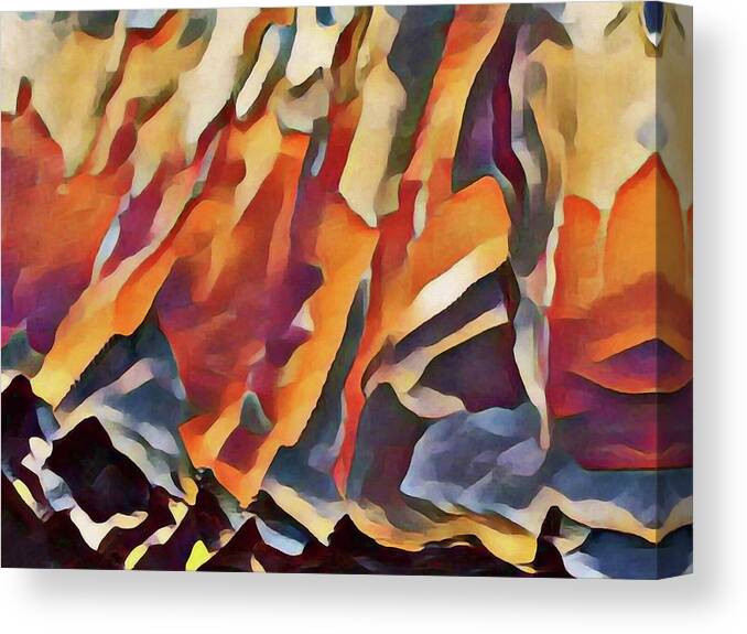  Canvas Print featuring the digital art Vibrance 1 by David Hansen