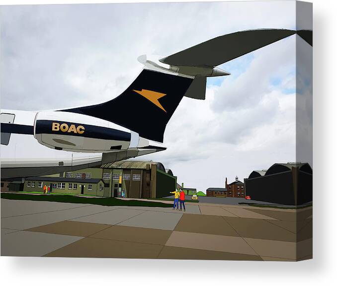 Vickers Canvas Print featuring the digital art Vickers VC10 by John Mckenzie