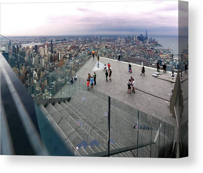 Hudson Yards Canvas Print featuring the photograph View from Edge by S Paul Sahm