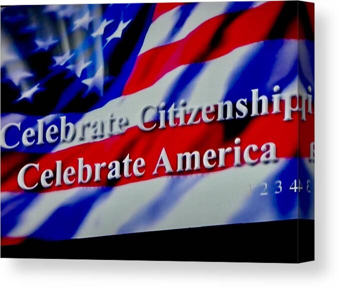 Flag Canvas Print featuring the photograph Democracy by Kerry Obrist