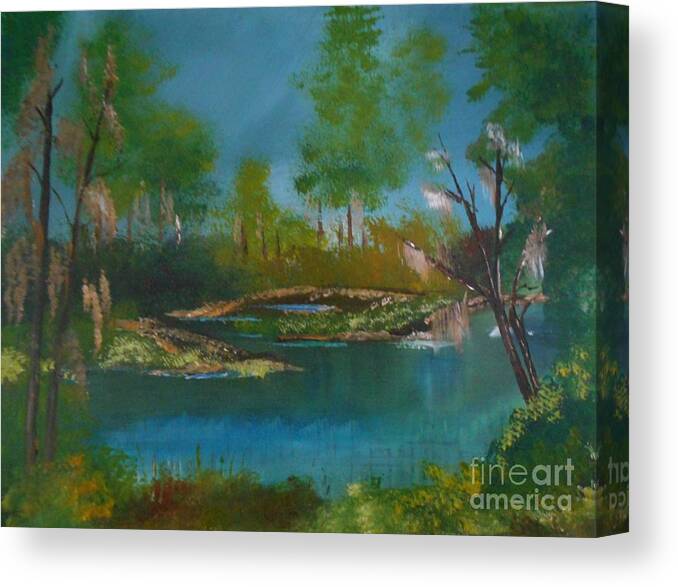 Landscape Canvas Print featuring the painting Whispering Voices Painting # 367 by Donald Northup
