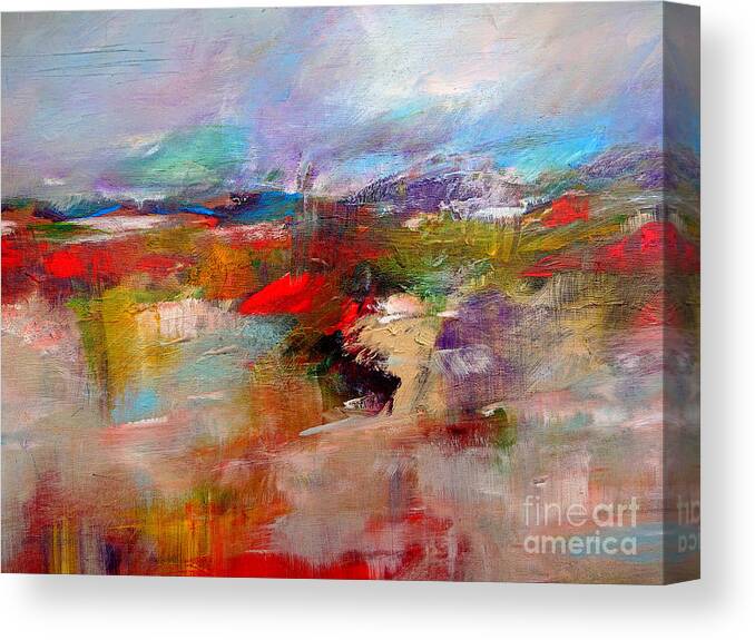 Wild Irish Abstract Landscape Paintings A Vibrant Painting Of Email Artistpixi@gmail.com To Subscribe To My Mailing List Canvas Print featuring the painting Wild irish abstract landscape paintings by Mary Cahalan Lee - aka PIXI