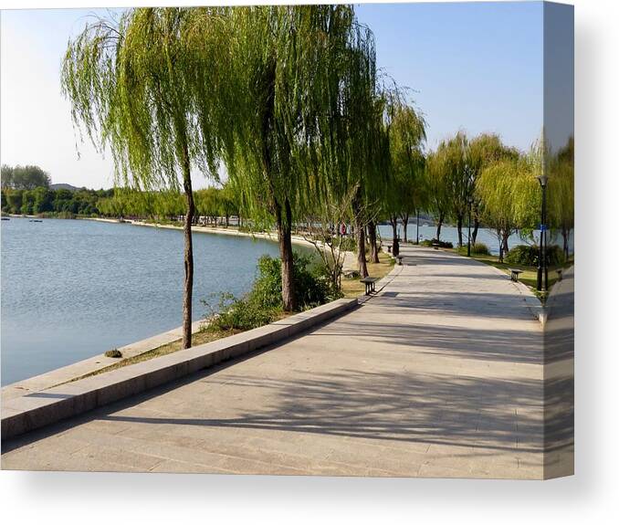 China Canvas Print featuring the photograph Walk This Way by Kerry Obrist