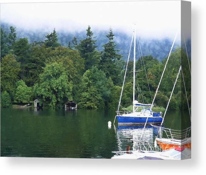 Lake Windermere Canvas Print featuring the photograph Windermere Mooring by Brian Watt