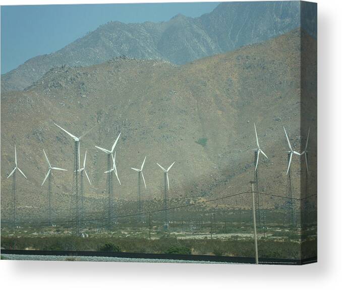 Windmill Canvas Print featuring the photograph Windmills of Palm Springs by Roxy Rich