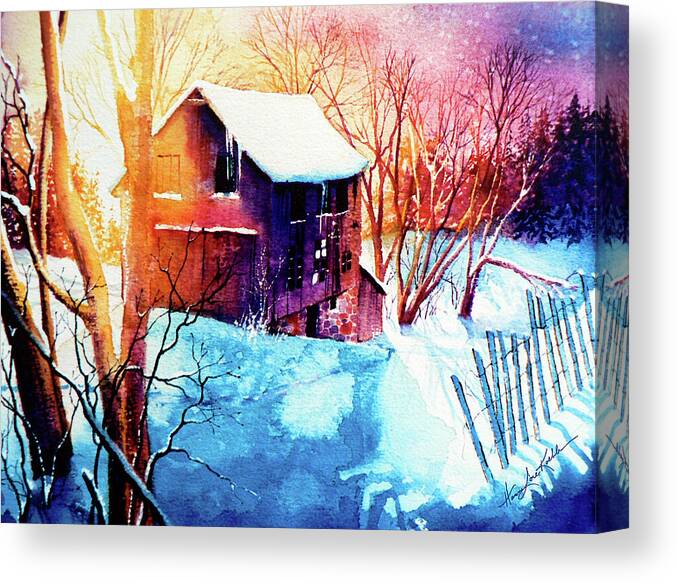 Winter Color Painting Canvas Print featuring the painting Winter Color by Hanne Lore Koehler