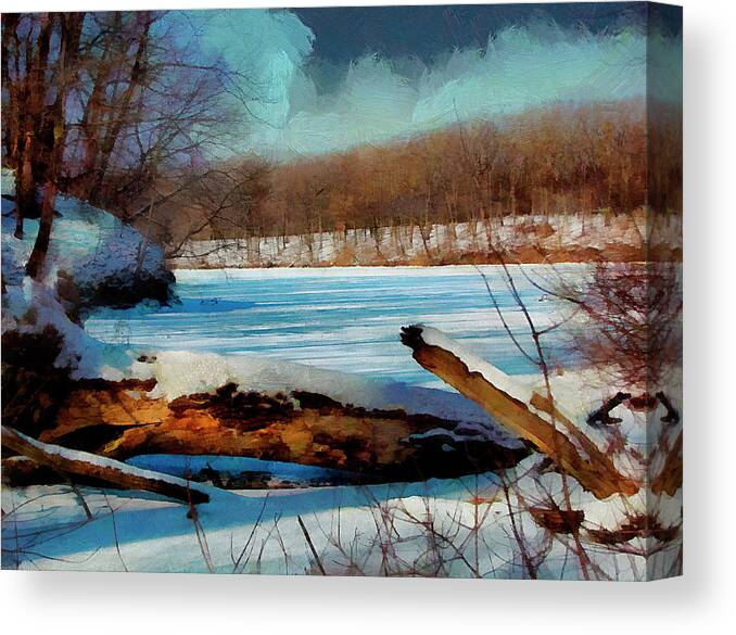 Cedric Hampton Canvas Print featuring the photograph Winter On Sauk Lake 2 by Cedric Hampton