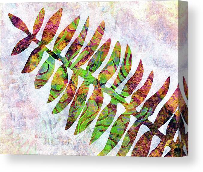 Tropical Canvas Print featuring the painting Woodland Fern by Cynthia Fletcher