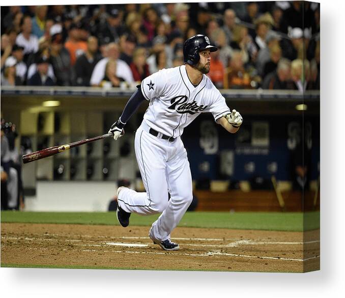 American League Baseball Canvas Print featuring the photograph Yonder Alonso by Denis Poroy