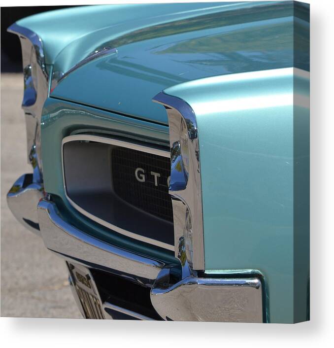 Pontiac Canvas Print featuring the photograph Blue GTO #1 by Dean Ferreira