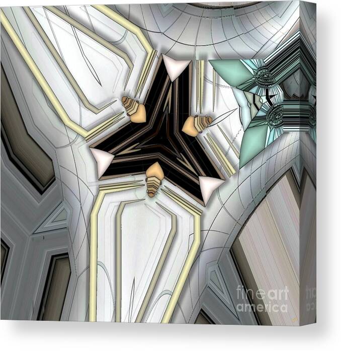 Abstract Canvas Print featuring the digital art Game Board #1 by Ronald Bissett