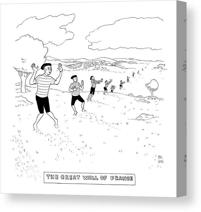 Captionless Canvas Print featuring the drawing New Yorker March 31st, 2008 by Paul Noth